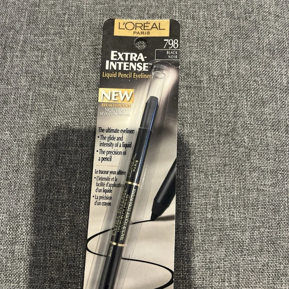 NEW L'Oreal Extra Intense Liquid Pencil Eyeliner & Precision Smudger BLACK 798